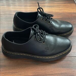 Dr. Martens Black Leather Women's Shoes